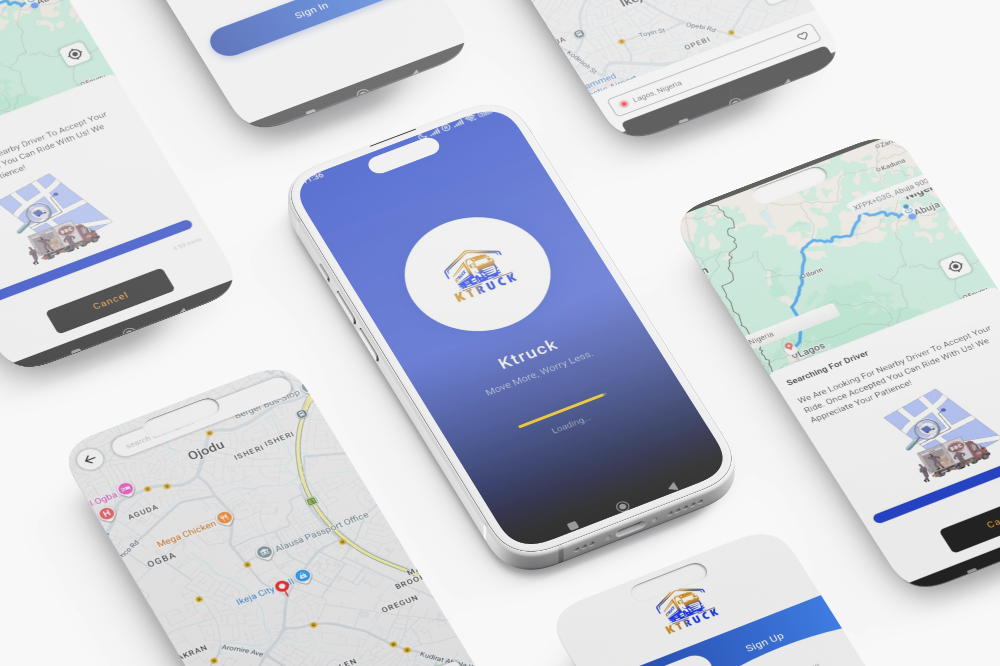 KTruck App Screens